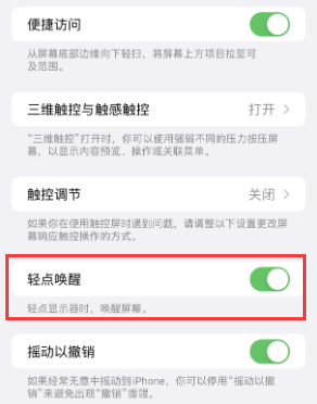 康保苹果授权维修站分享iPhone轻点无法唤醒怎么办 